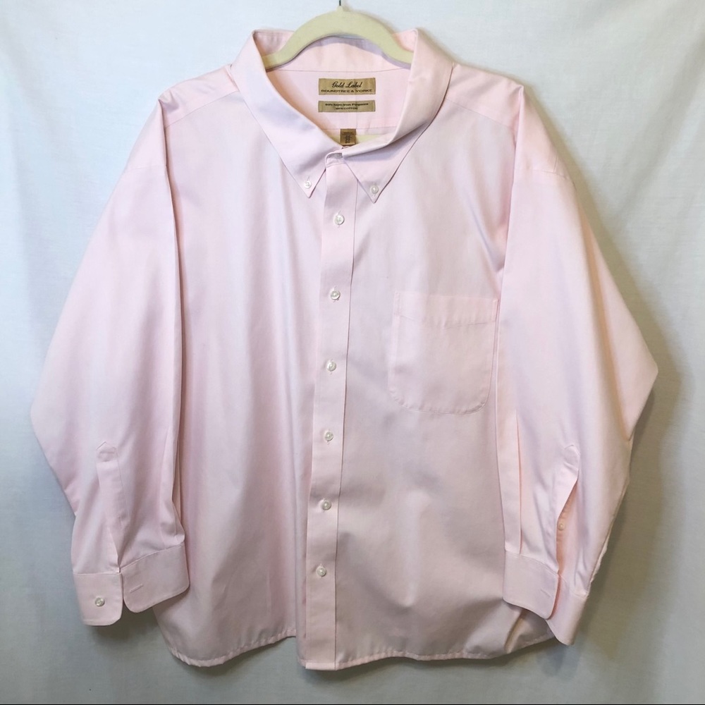 Gold Label Roundtree & Yorke Pink Button Down